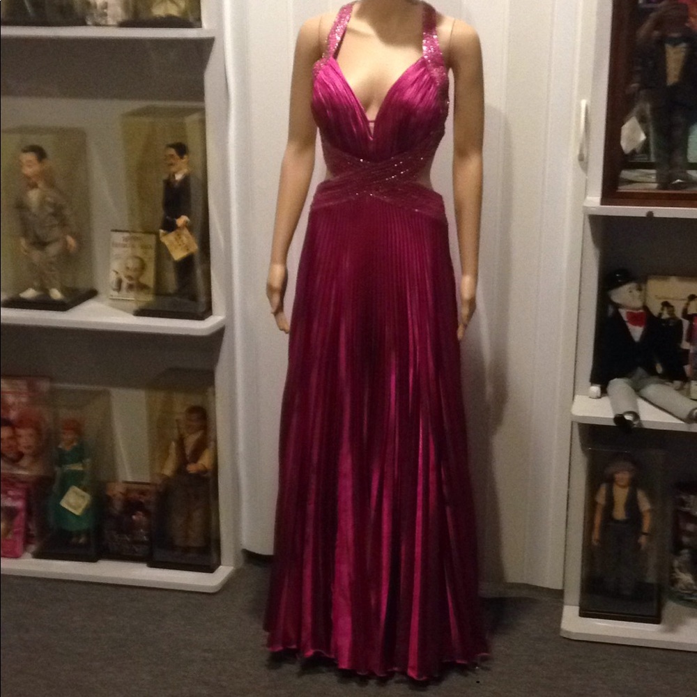 Wow Prom and Pageant Fushia gown